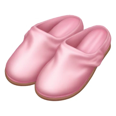 Light pink silk slippers and robe sticker