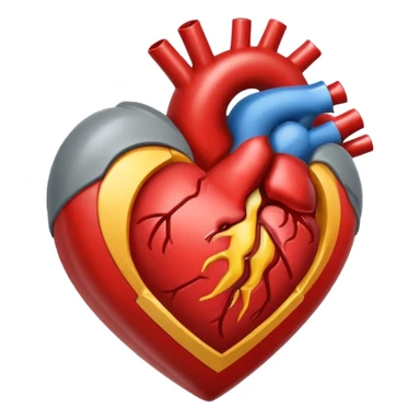 Un corazón humano roto de color gris con grietas  sangrando y expulsando sangre rodeado de vendas y tiritas que se despegan sin hacer efecto sticker