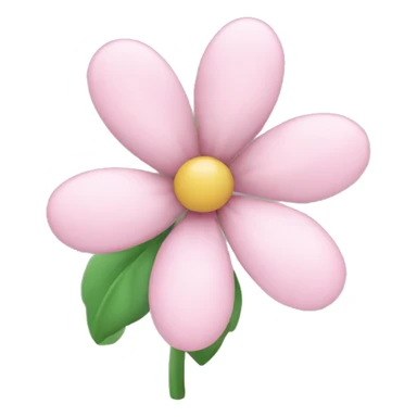 Pastel pink flower sticker