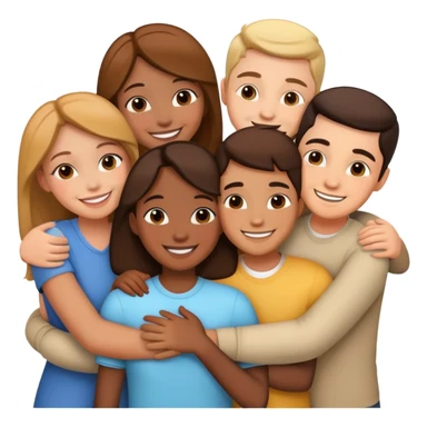 Friends hugging sticker