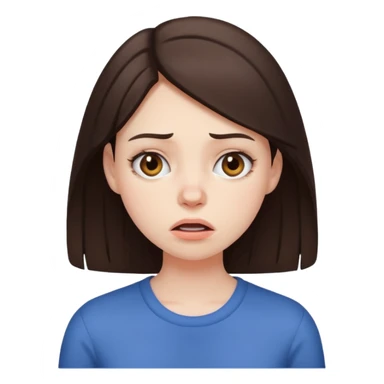 Stressed brunette girl  sticker