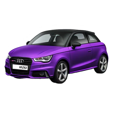 Purple Audi a1 Black roof and mirror sticker
