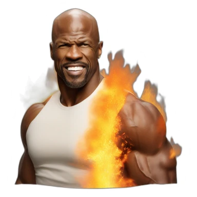 Terry crews on fire sticker