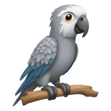 gray parrot sticker