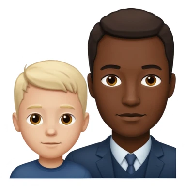 Tall white guy with dwarf black kid sticker