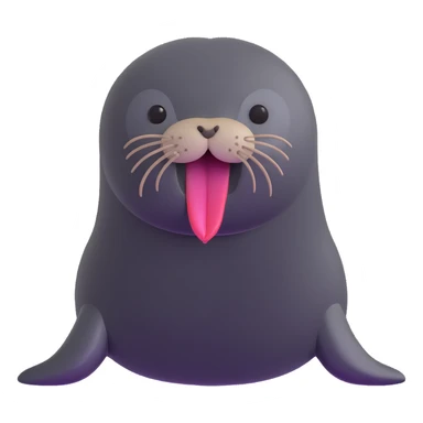 cute fur seal sticking out its tongue sticker
