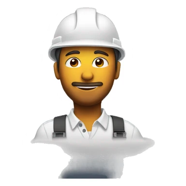 Man with hard hat on a plane sticker