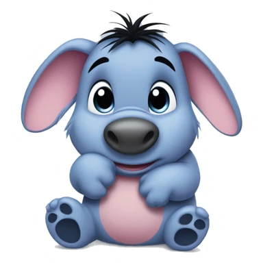 Baby Eeyore thumbs up sticker