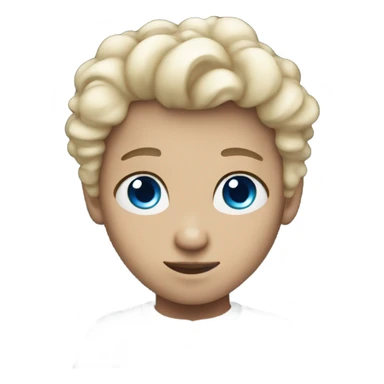 White angel with blue eyes sticker