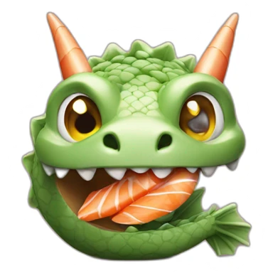 Sushi dragon sticker