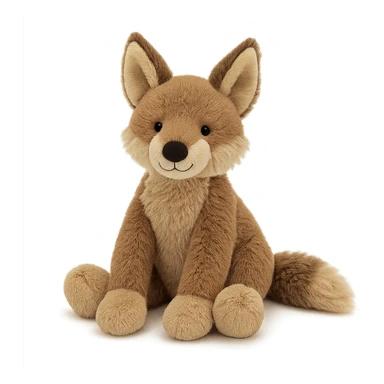 coyote jellycat stuffed plush sticker