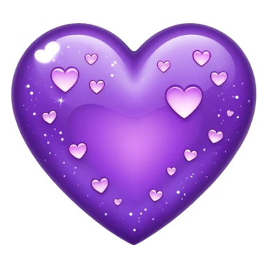 purple heart with sparkles sticker