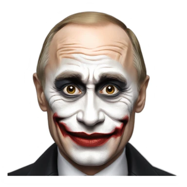 joker makeup vladimir putin sticker
