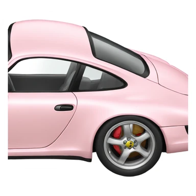 light pink porsche side view sticker