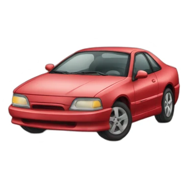 carro vermelho quebrado sticker