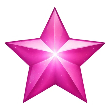 Large pink crystallized star sticker