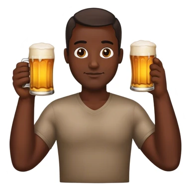 dark black guy holding beer sticker