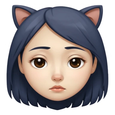 dark circles eyes Raccoon eyes sleepy 皮肤差 亚洲女孩  sticker