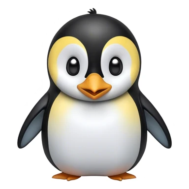 Cinematic Comical Emperor Penguin Portrait Emoji, Head tilted dramatically with an exaggeratedly shocked expression, featuring sleek, polished plumage with wide, comically expressive eyes filled with exaggerated disbelief, Simplified yet hilariously expressive features, highly detailed, glowing with a slightly sassy polar glow, high shine, dramatic yet playful, stylized with an air of cheeky arctic attitude, soft glowing outline, capturing the essence of a meme-worthy penguin that appears ready to side-eye its way into viral internet fame instantly! sticker
