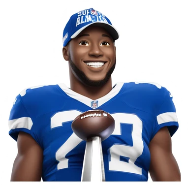 Josh Allen with Super Bowl trophy  sticker