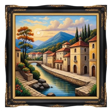 Auction painting sticker