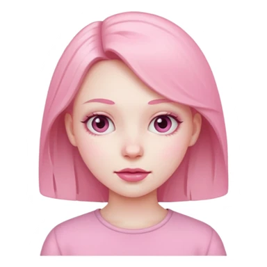 pink paper girl sticker