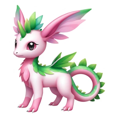 Shiny Exotic Cute Majestic Ethereal Sparkly Flygon-Sylveon-Shaymin-Meganium-Hybrid-Creature sticker