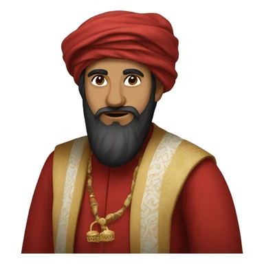 A caliph with red clothes sticker