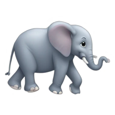 an elephant balancing on a spiderweb sticker