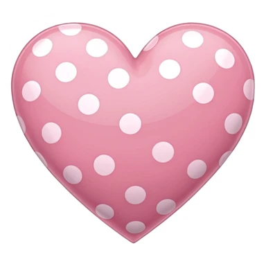 sakura heart with a polka dot pattern sticker