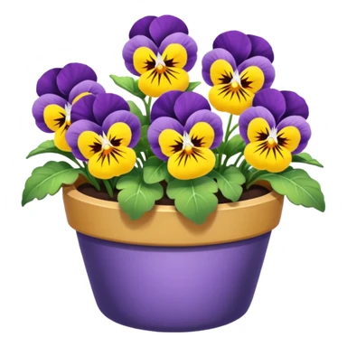 pansies in a pot sticker