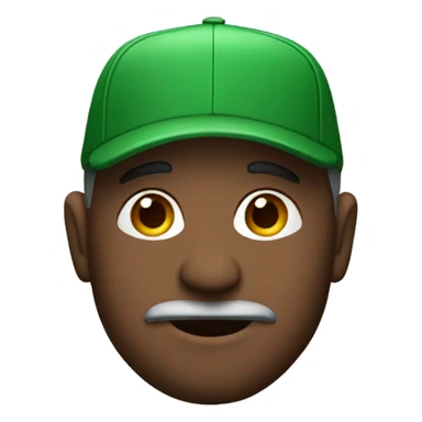 Hombre con arito en la oreja y gorra verde sticker