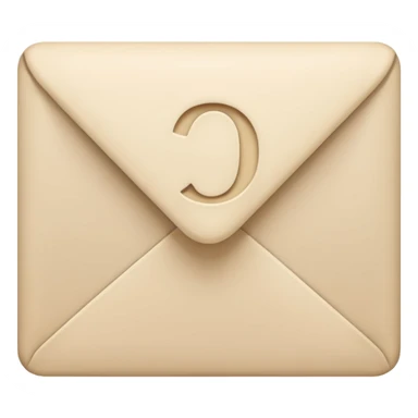 Letter color pale beige creamy sticker