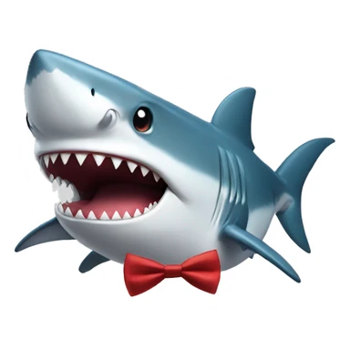 shark with a bow tie sticker