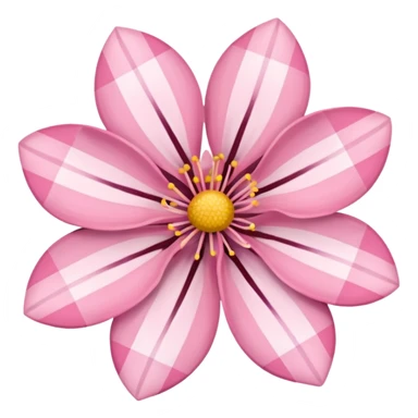 sakura flower with a plaid pattern sticker