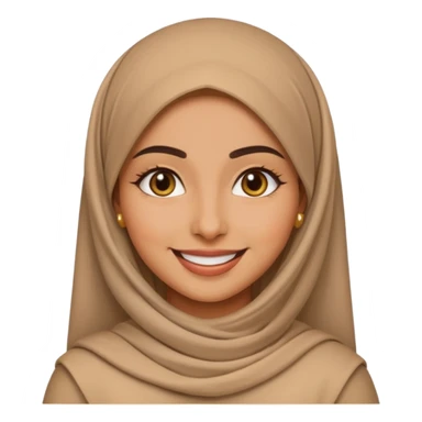 Tête jolie femme emoji arabe Réal sticker