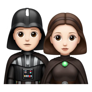 Darth Vader and Princess Leia light savers crossing sticker
