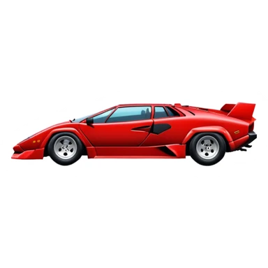 red Lamborghini Countach sticker