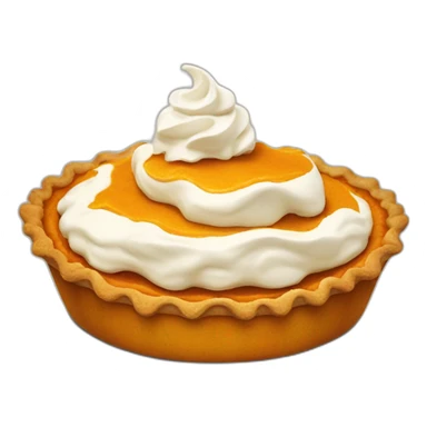 pumpkin pie with cream sticker