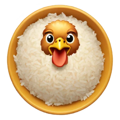 Chicken and rice sticker