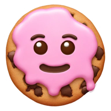 Cookie with pink frosting  sticker