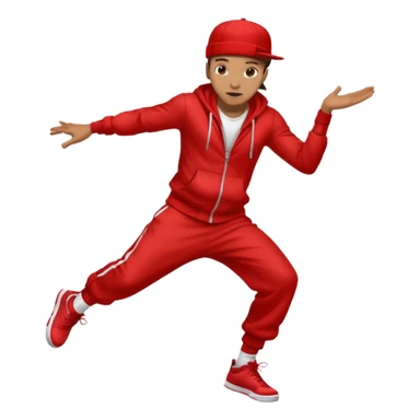 a man streetdancer with red outfit sticker