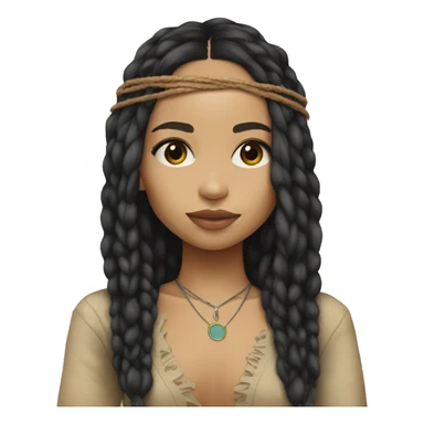 Zoe Kravitz, Portrait, Hippie Clothes sticker