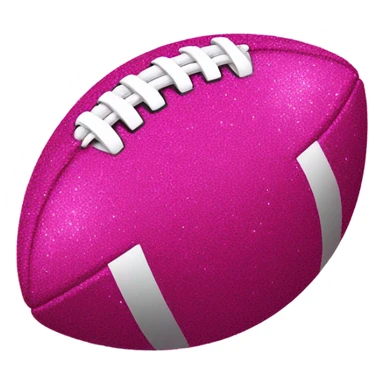 Hot pink glitter football with glitter  sticker