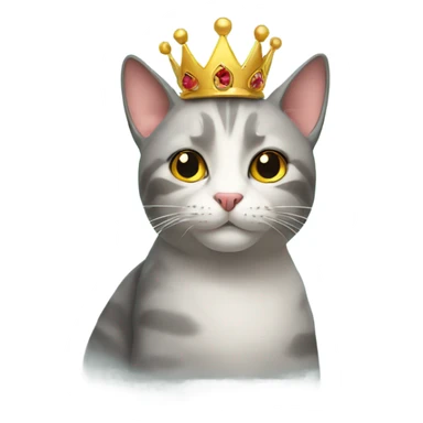 Cat with a crown  sticker