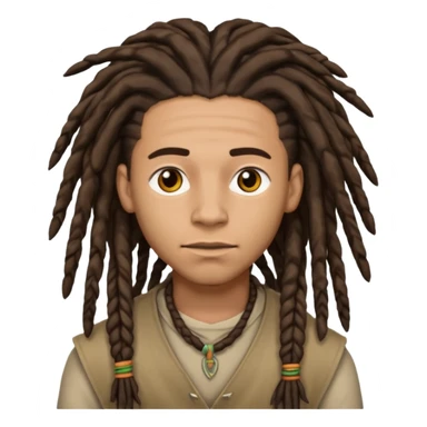 Lightskin Animoji male with dreads  sticker