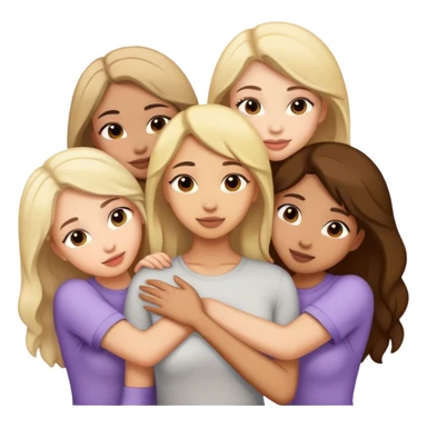 Chicas abrazándose sticker