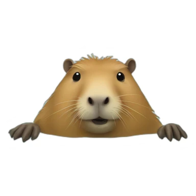 Capybara in a pool sticker