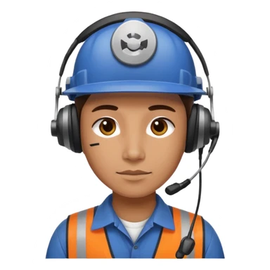 Dispatch department worker without helmet  sticker