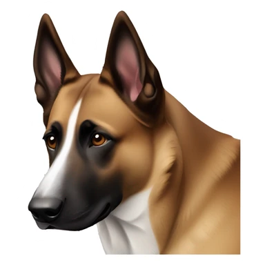 Brown black and White belgium shepherd malinois sticker